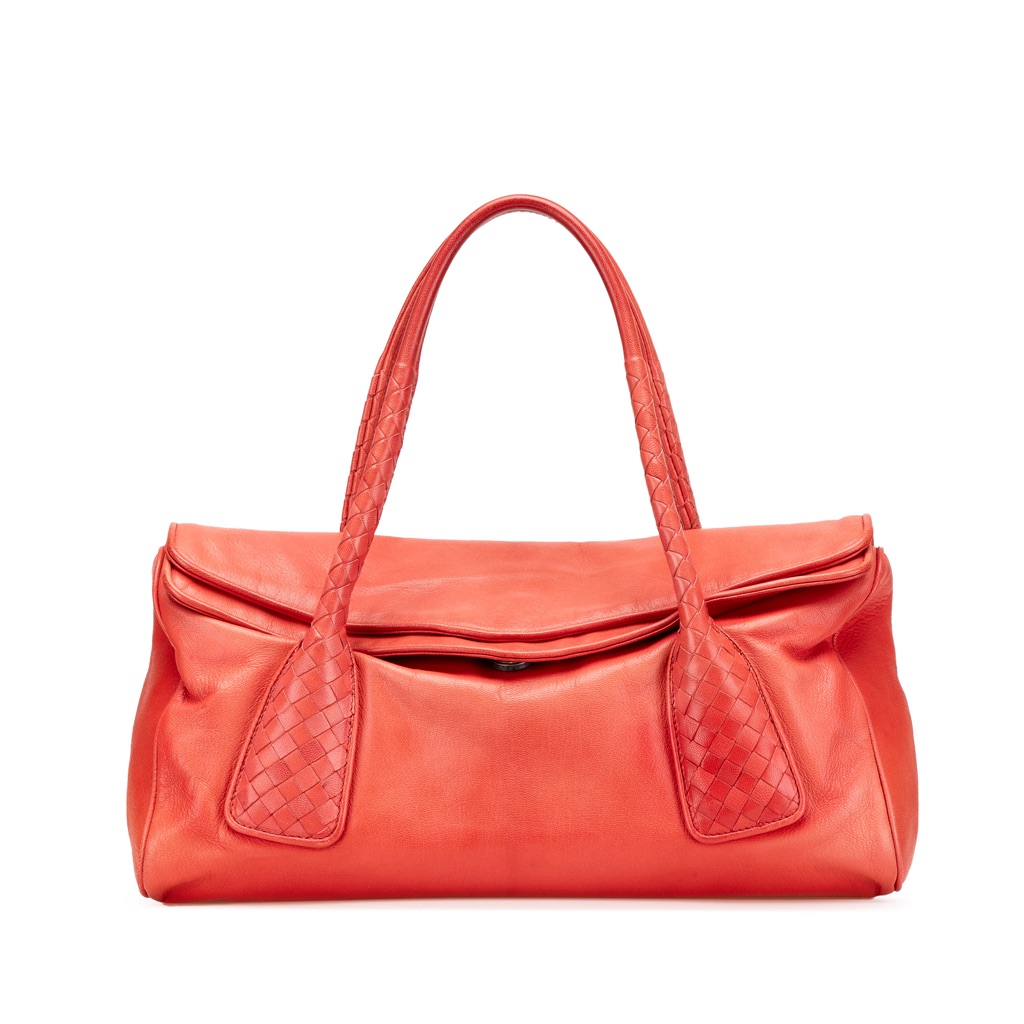 Bottega Veneta Leather Intrecciato Top Handle Bag