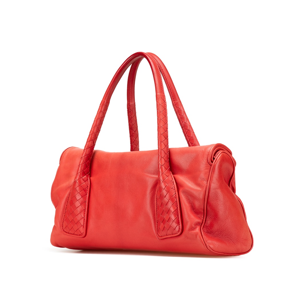 Bottega Veneta Leather Intrecciato Top Handle Bag - 2