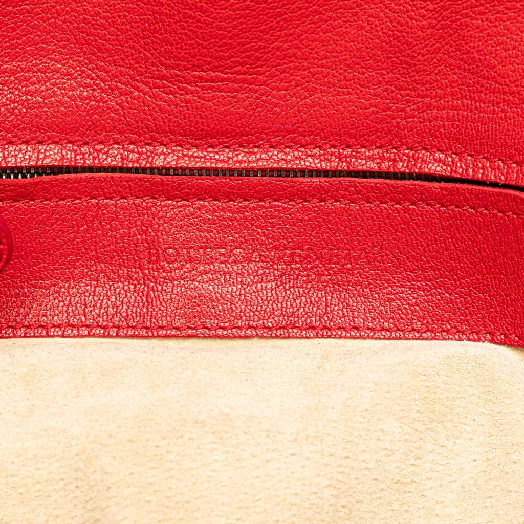 Bottega Veneta Leather Intrecciato Top Handle Bag - 5