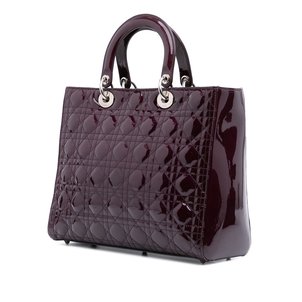 Dior Large Patent Cannage Lady Dior - 2