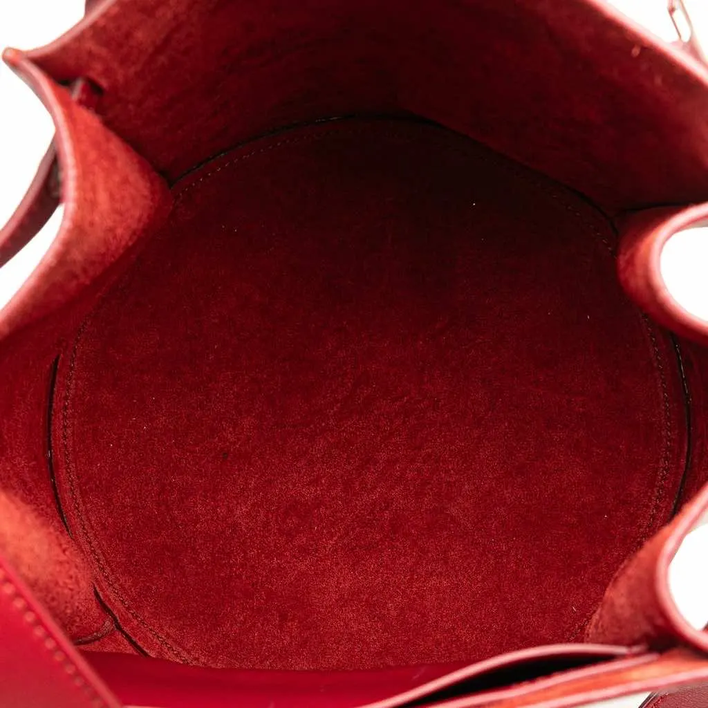 Celine Leather Big Bag Bucket Crossbody Red Leather Very good - Model View