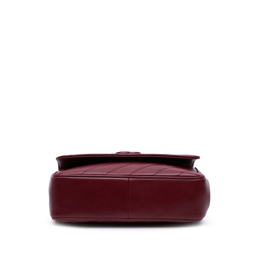 Chanel Diagonal Quilted Lambskin CC Signature Flap - 3