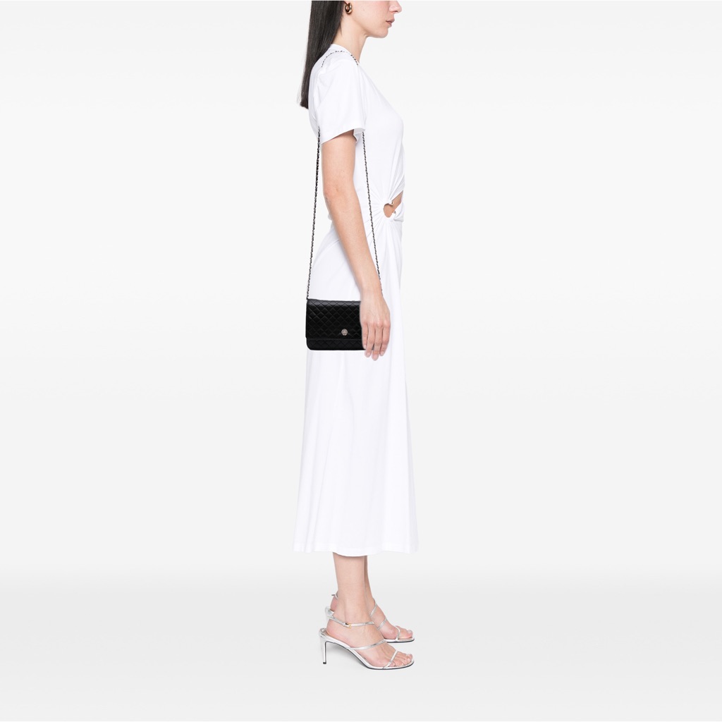 Chanel CC Quilted Lambskin Wallet On Chain - Image 10