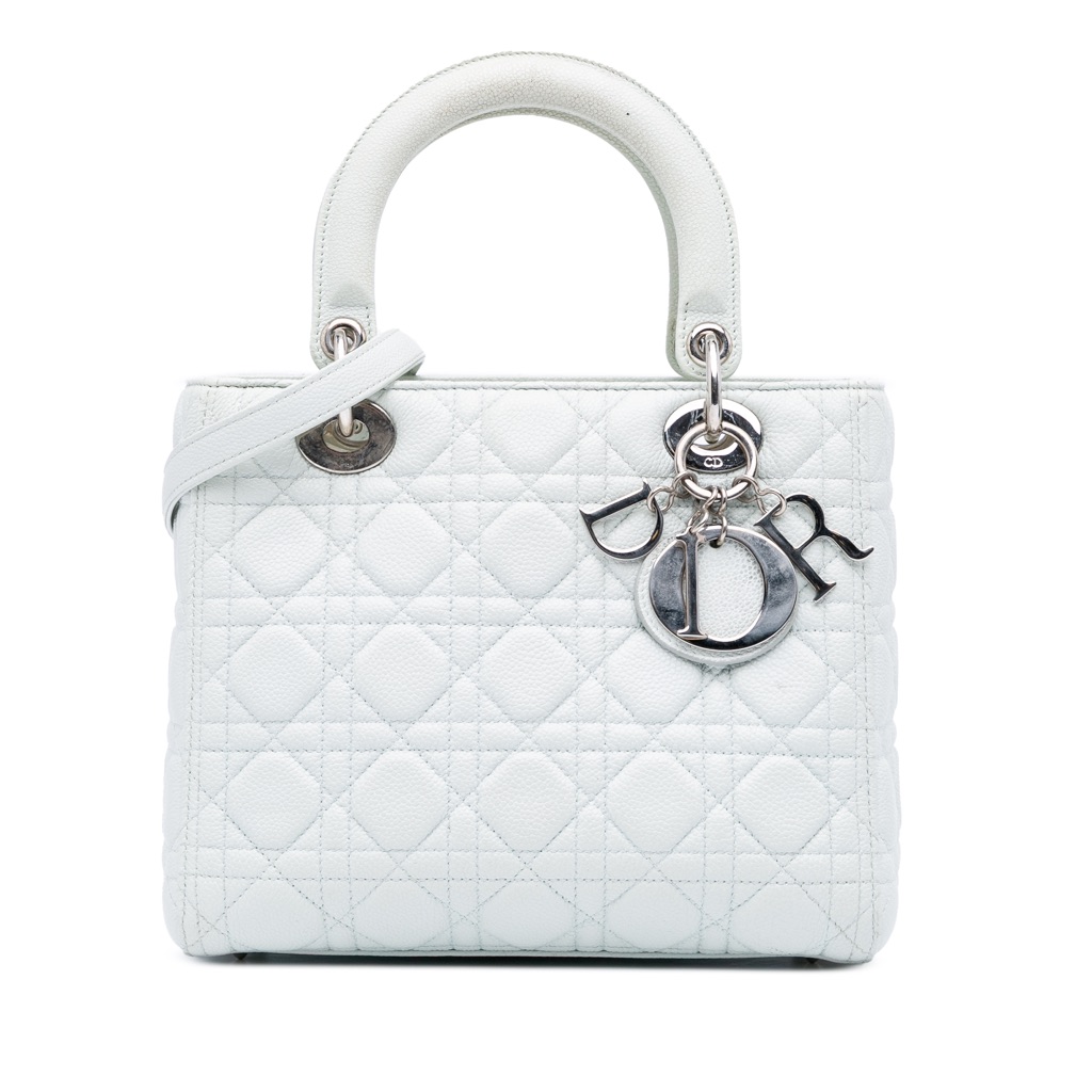 Dior Medium Calfskin Cannage Lady Dior