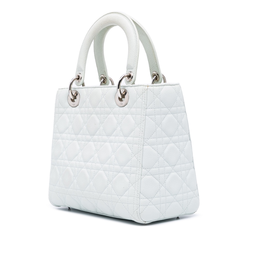 Dior Medium Calfskin Cannage Lady Dior - Back view