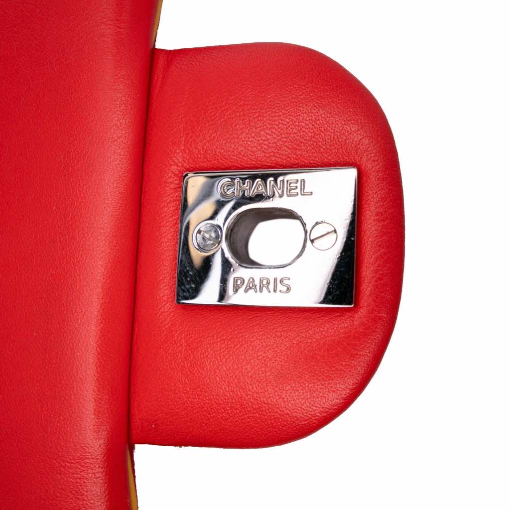 Chanel Mini Square Classic Patent Striped Single Flap - 5