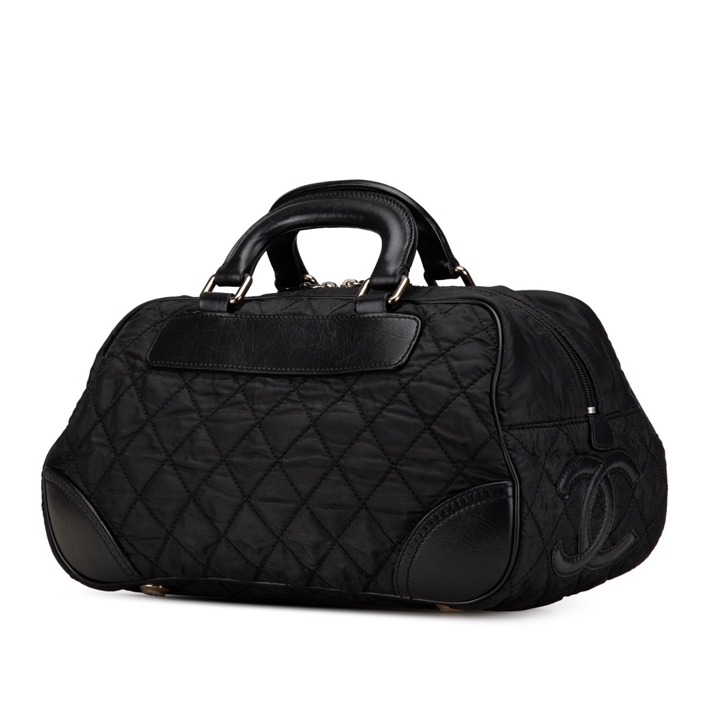 Chanel Paris New York Quilted Nylon Duffle Handbag - 2