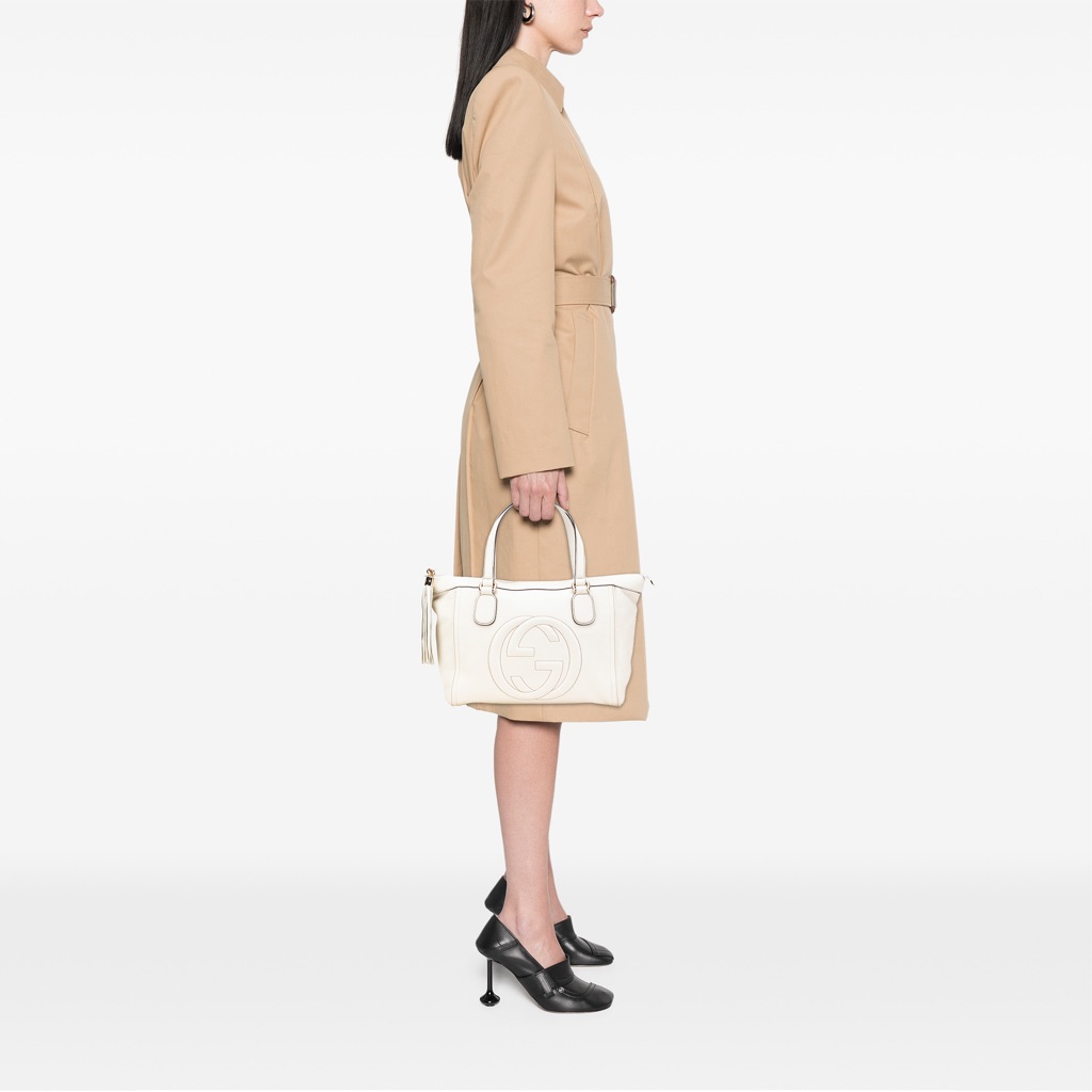 Gucci Small Leather Soho Working Tote - Image 14