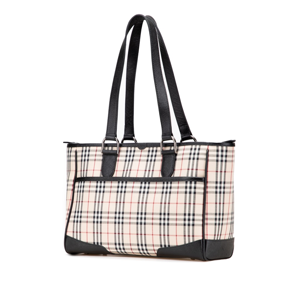 Burberry House Check Canvas Tote - Back view