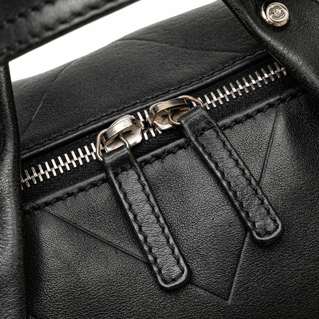 Chanel CC Chevron Quilted Lambskin Boston - Image 12