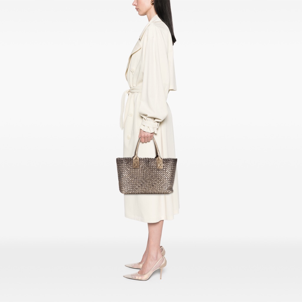 Bottega Veneta Medium Lambskin Intreccio Cabat Tote - Image 13