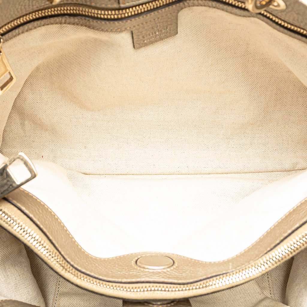 Gucci Medium Calfskin Bamboo Shopper Satchel - Side view