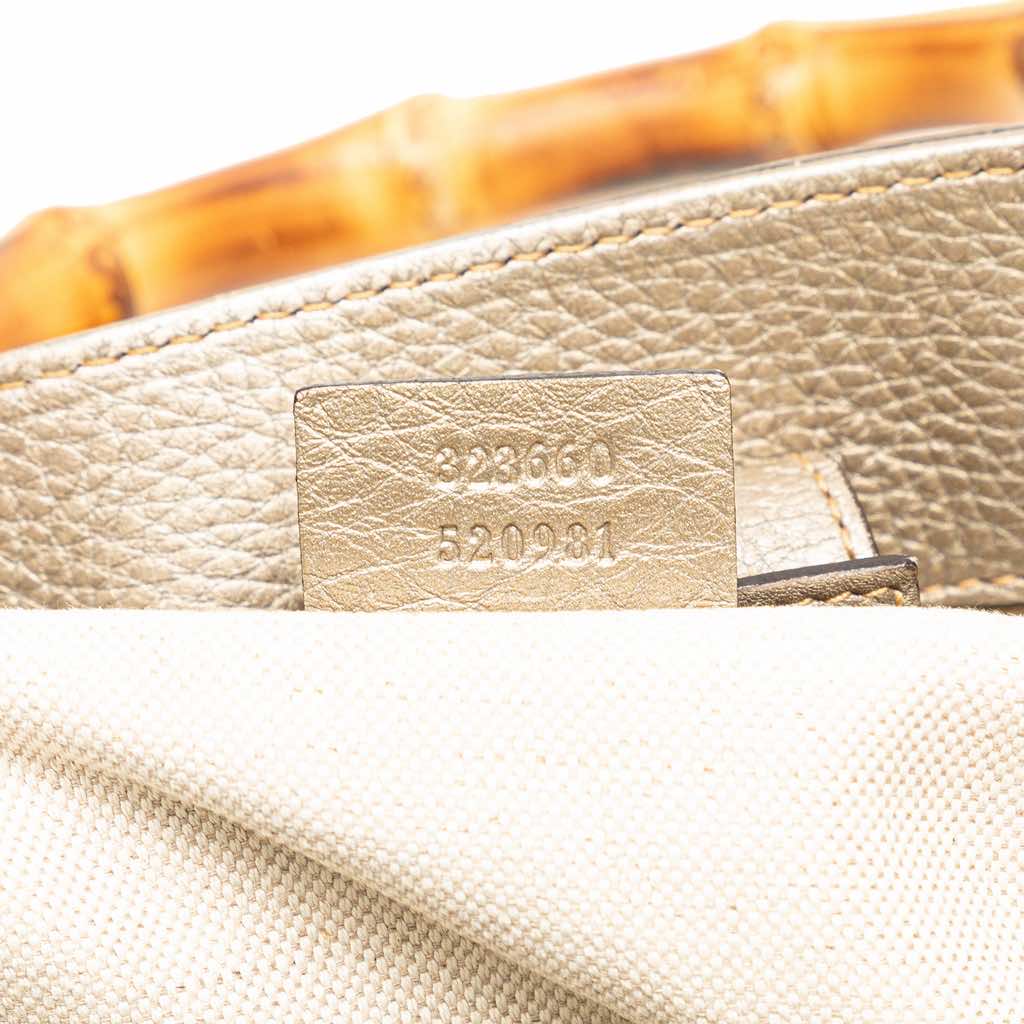 Gucci Medium Calfskin Bamboo Shopper Satchel - Detail 2