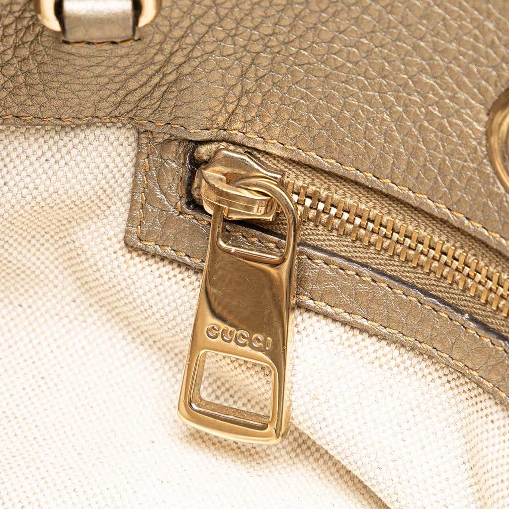 Gucci Medium Calfskin Bamboo Shopper Satchel - Image 10