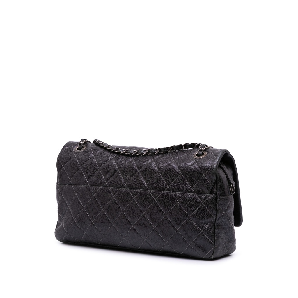 Chanel Jumbo Quilted Iridescent Caviar Easy Flap - 2