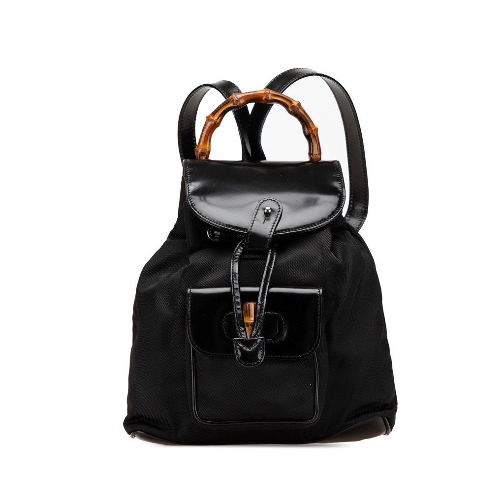 Gucci Mini Bamboo Nylon Backpack