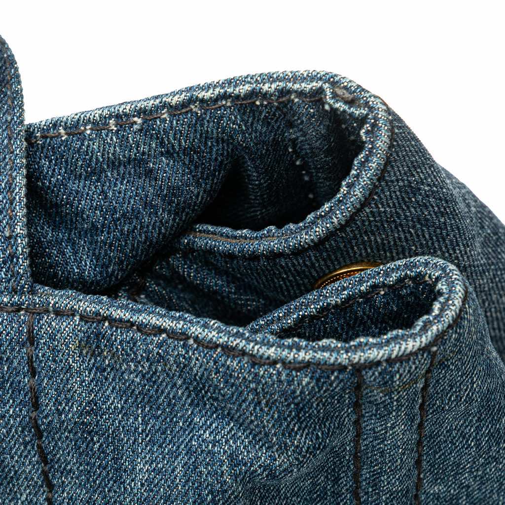 Prada Denim Canapa Logo Satchel - Image 13