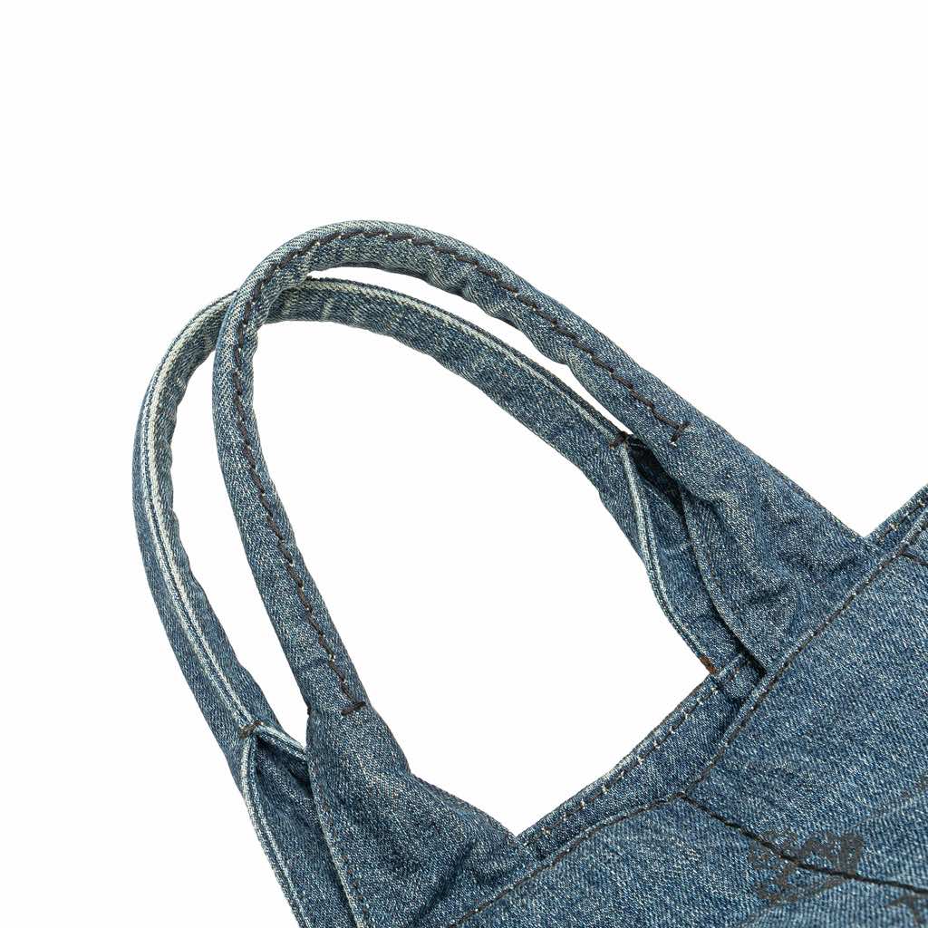 Prada Denim Canapa Logo Satchel - Image 11