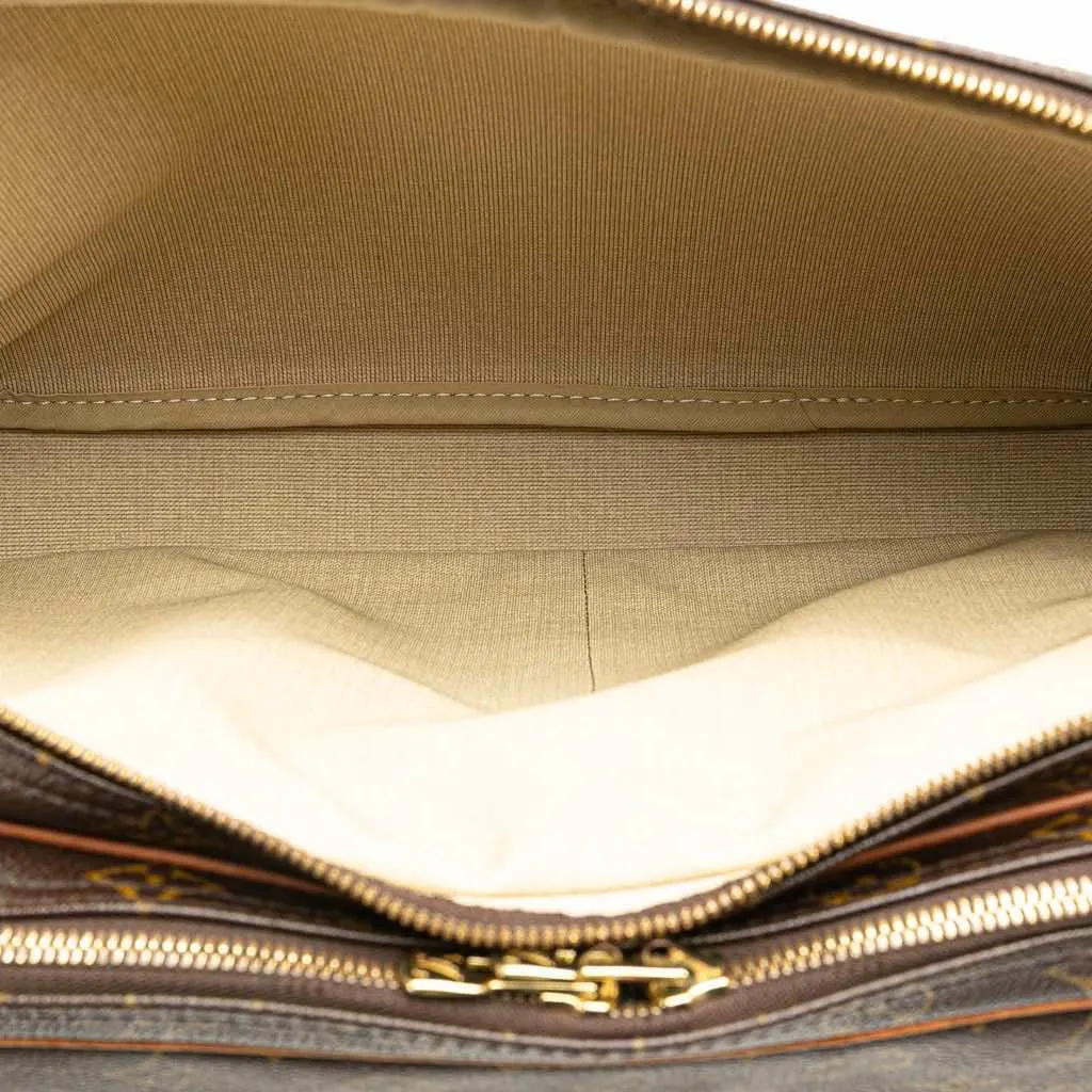 Louis Vuitton Monogram Reporter GM Brown Canvas Good - Model View