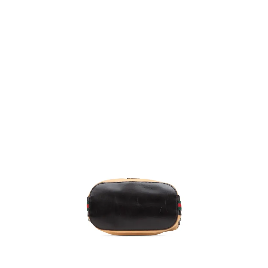Gucci Canvas Web Shoulder Bag Brown Very good - Inside View