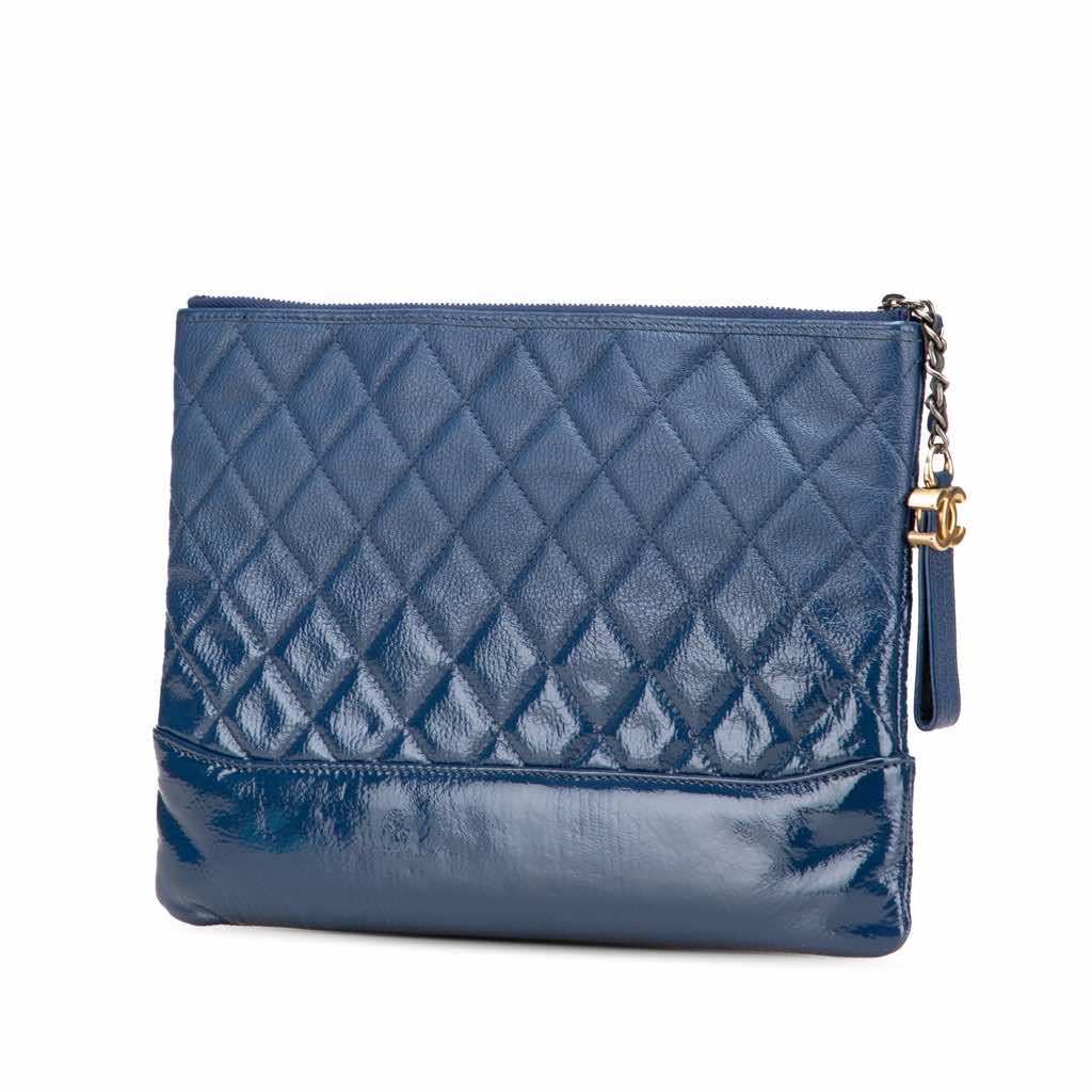 Chanel Medium Aged Calfskin Gabrielle O Case Clutch - Back view