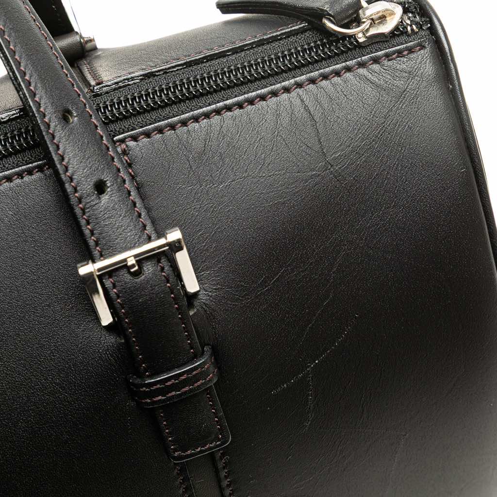 Burberry Leather Boston Bag - Image 10
