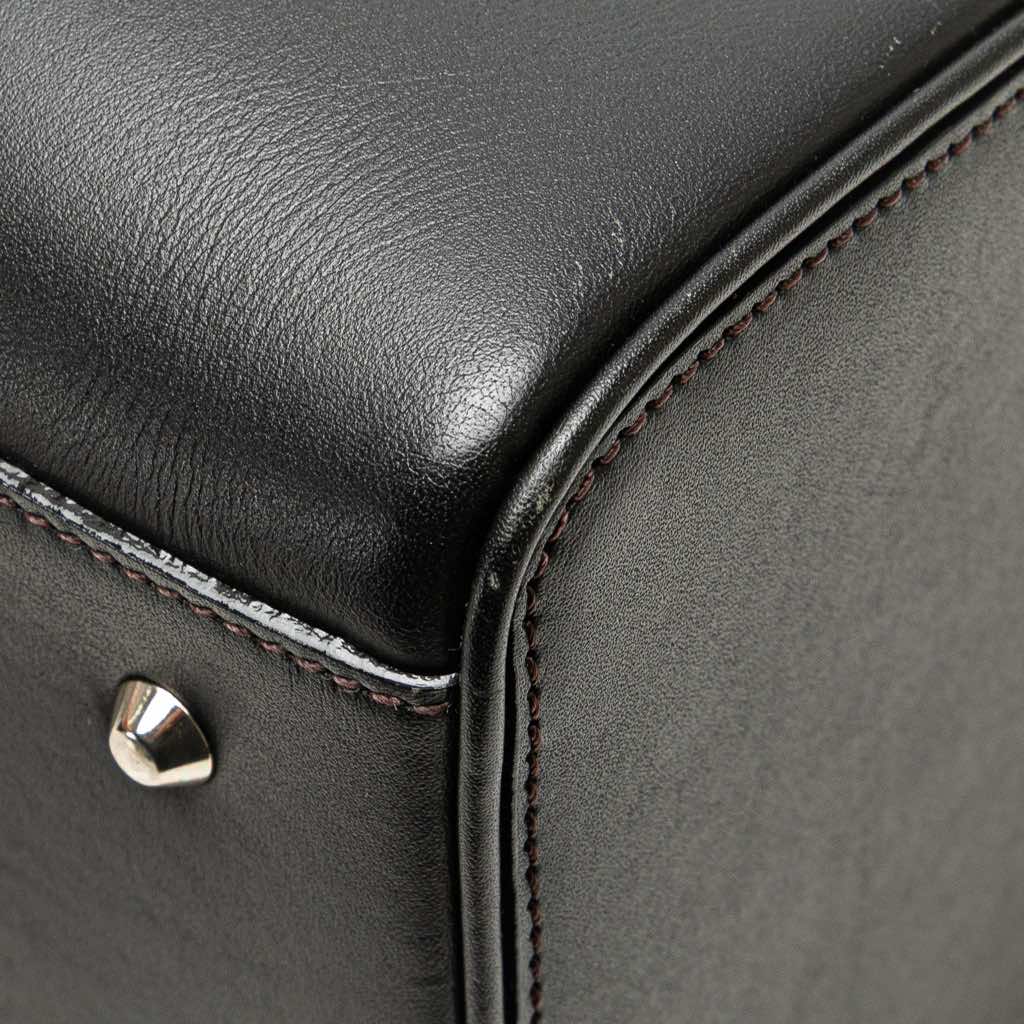 Burberry Leather Boston Bag - Image 12