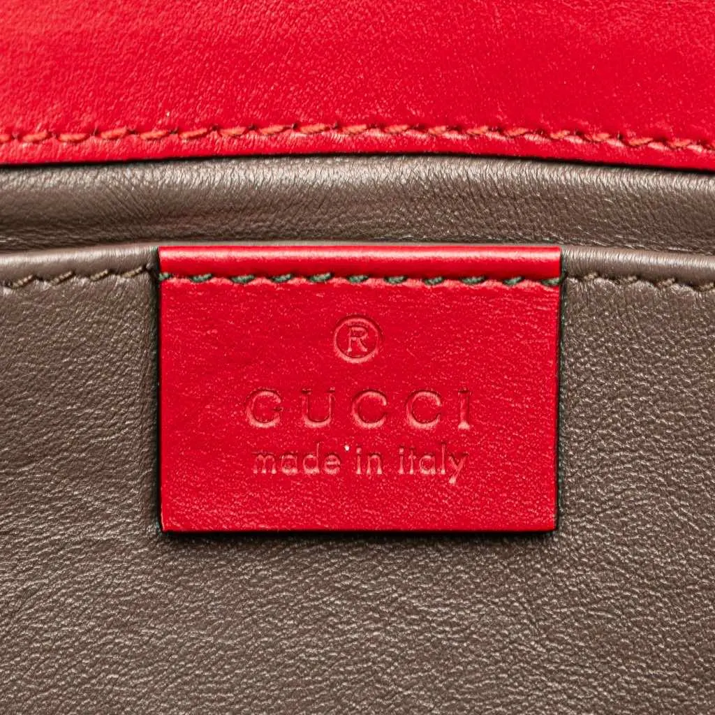 Gucci Small Leather Zumi Satchel Red Leather Very good - Box View