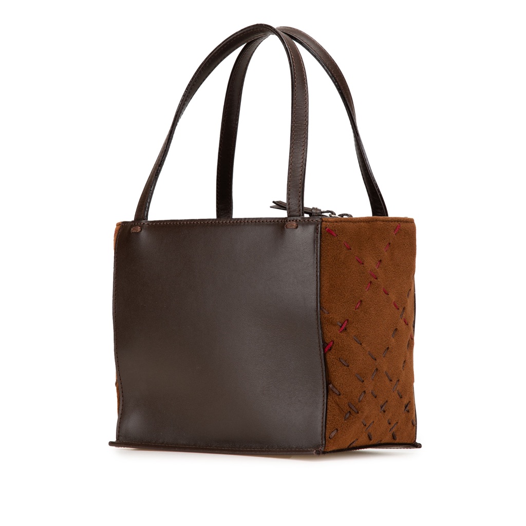 Burberry Leather and Suede Handbag - 2