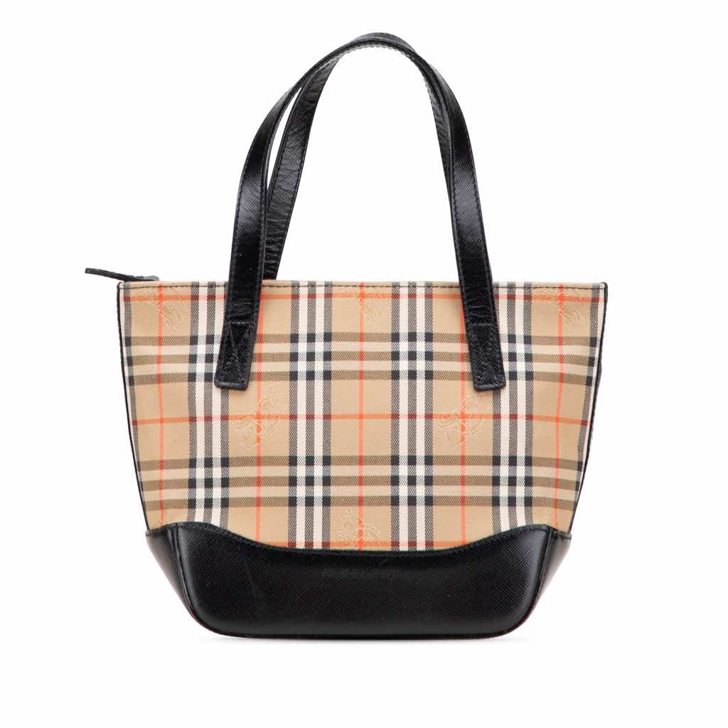 Burberry Haymarket Check Canvas Handbag