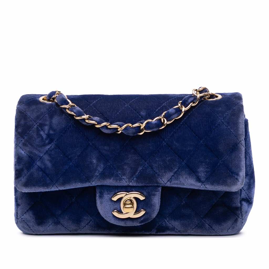 Chanel Mini Rectangular Classic Velvet Single Flap