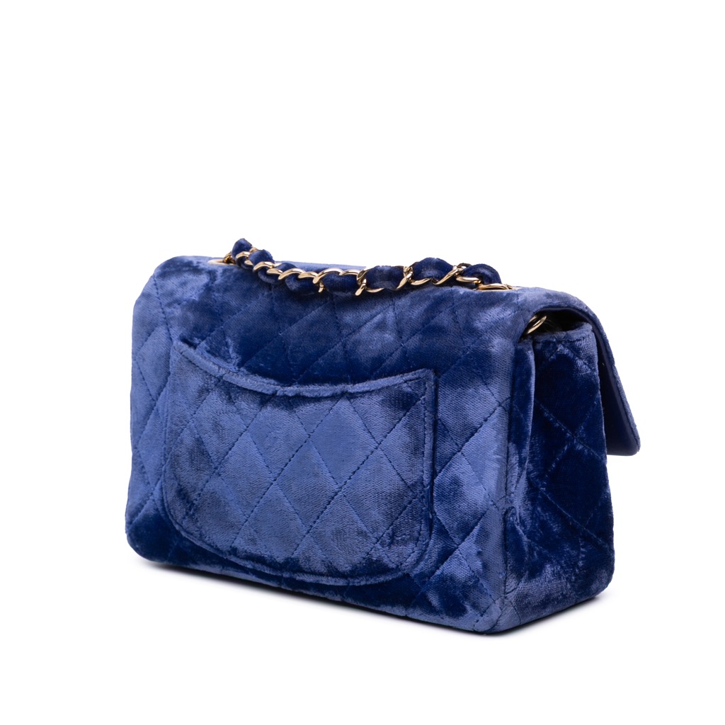 Chanel Mini Rectangular Classic Velvet Single Flap - 2
