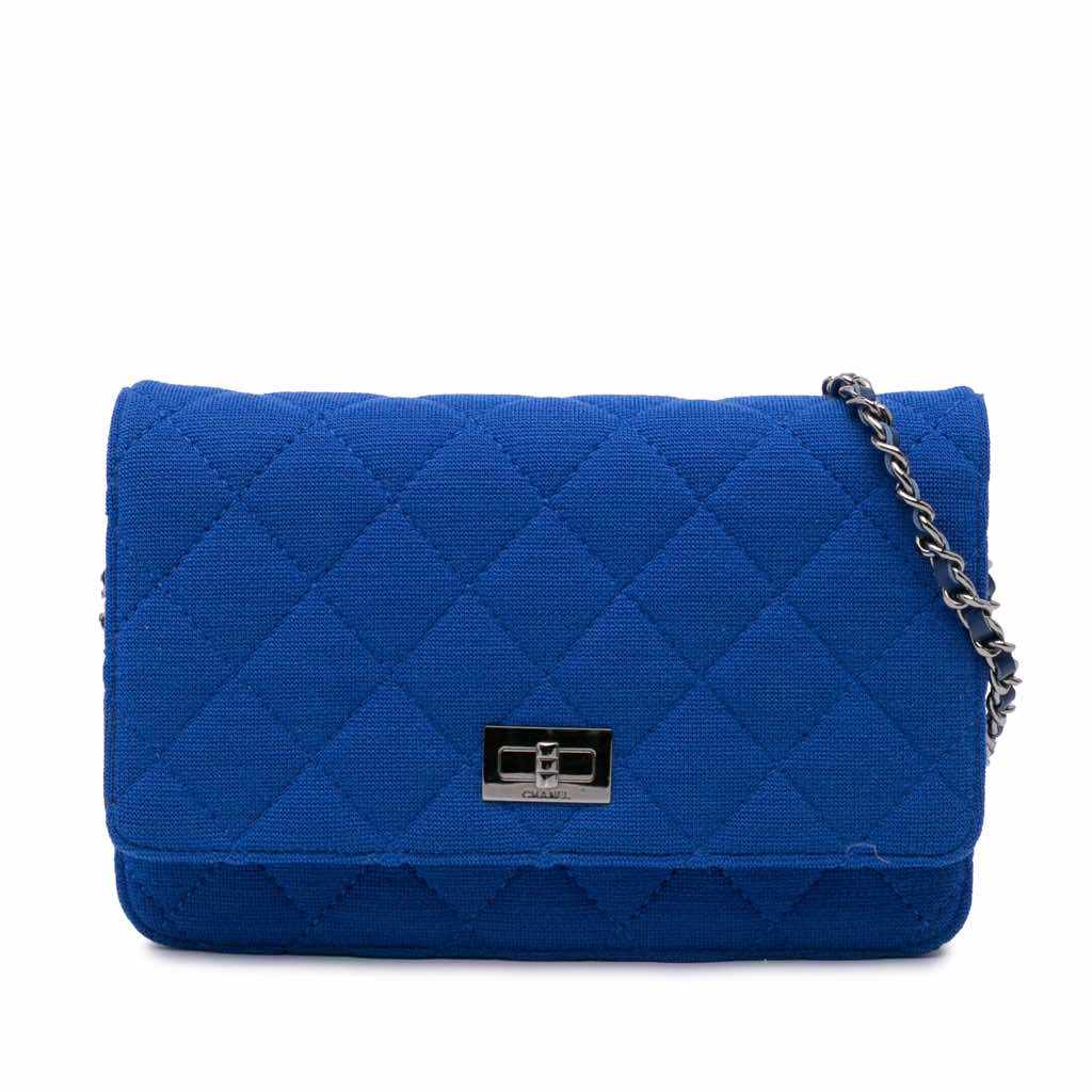 Chanel Reissue 2.55 Quilted Jersey Wallet On Chain