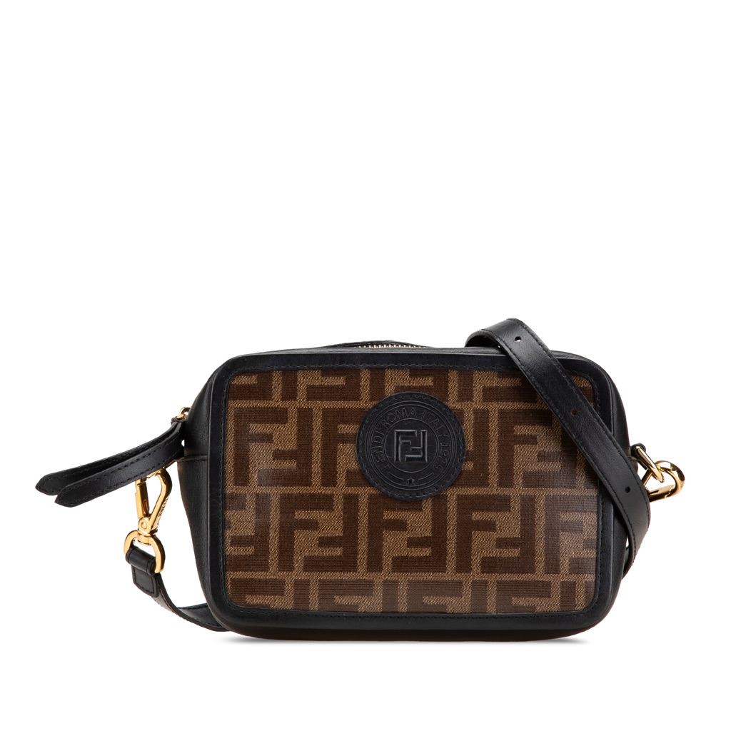 Fendi Zucca Coated Canvas Camera Crossbody