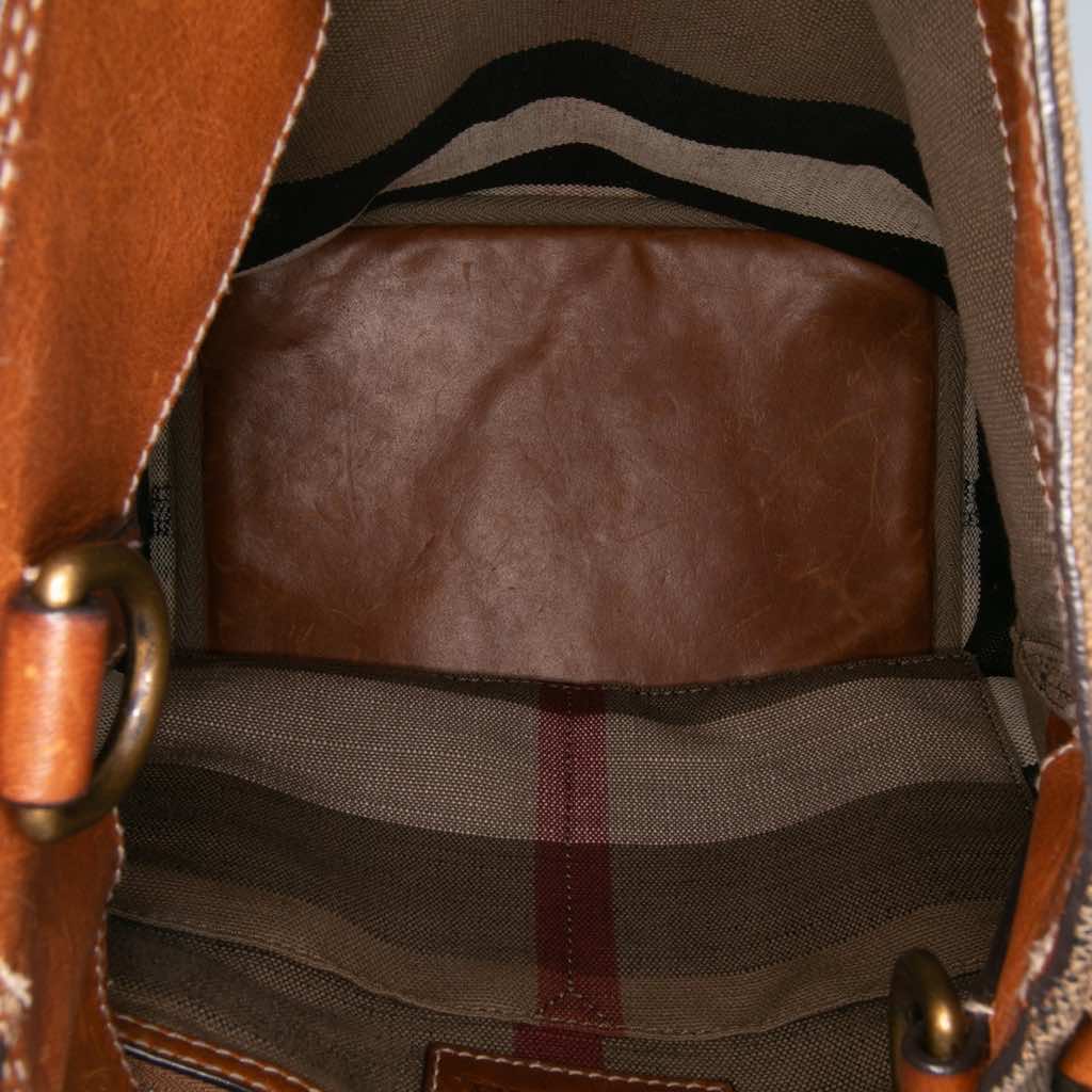Burberry Medium Mega Check Canvas Ashby Bucket Bag - 4