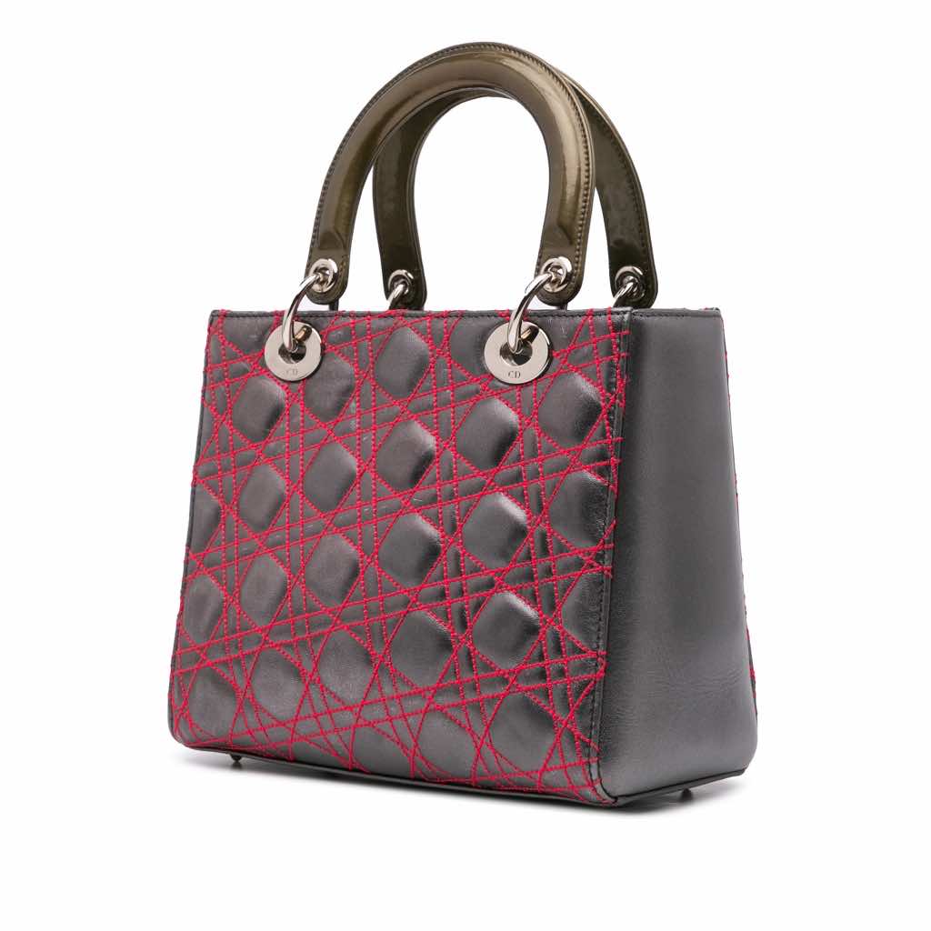 Dior Anselm Reyle Medium Metallic Lambskin Cannage Lady Dior - 2