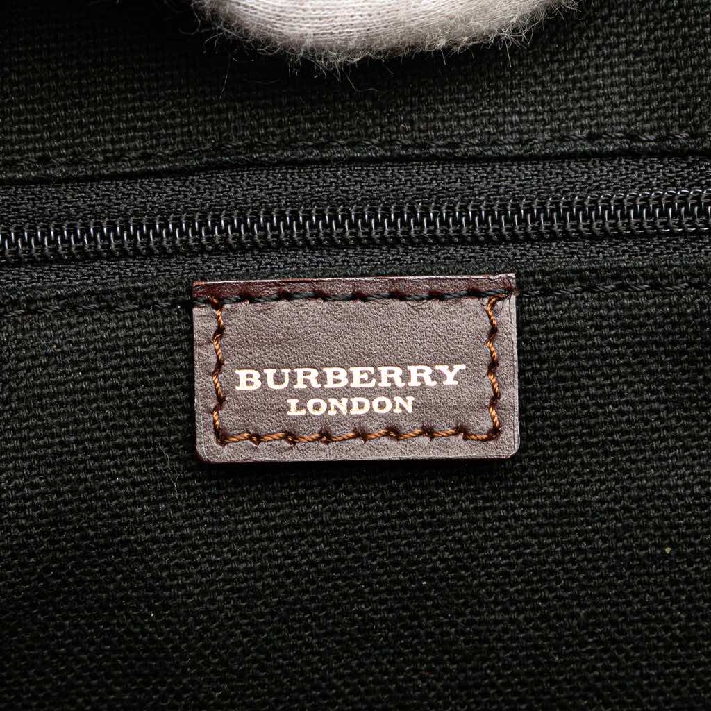 Burberry Haymarket Check Coated Canvas Handbag - 5