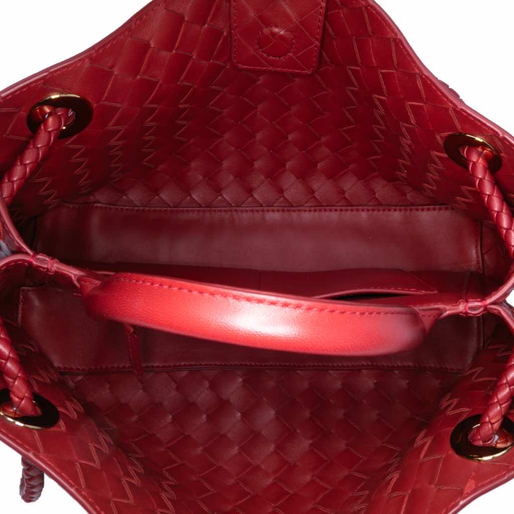 Bottega Veneta Lambskin Intrecciato East West Andiamo Top Handle Bag - 4