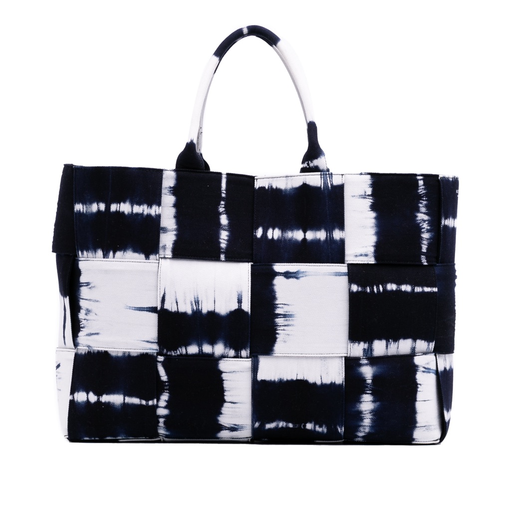 Bottega Veneta Large Denim Intrecciato Tie Dye Arco Tote