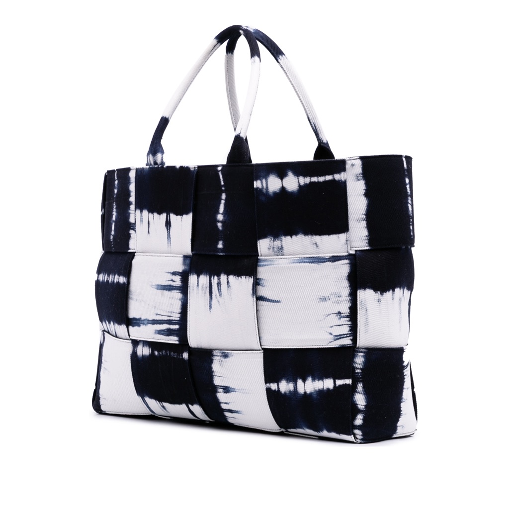 Bottega Veneta Large Denim Intrecciato Tie Dye Arco Tote - Back view