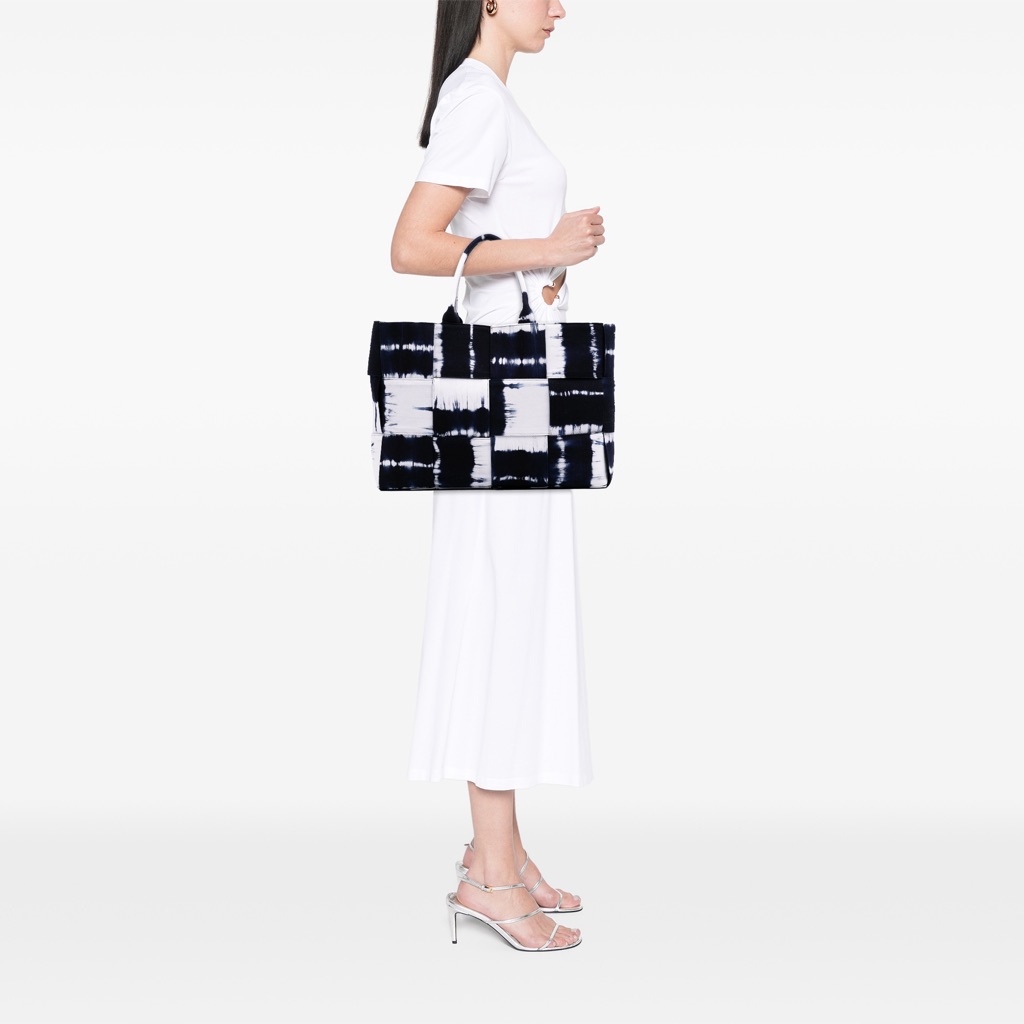 Bottega Veneta Large Denim Intrecciato Tie Dye Arco Tote - Image 14