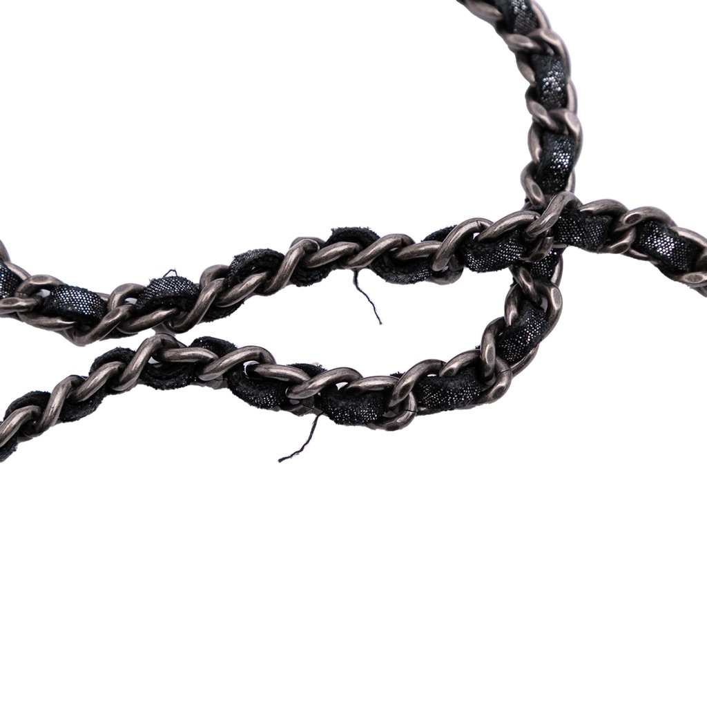 Chanel Quilted Iridescent Lambskin Tartan Button Wallet On Chain - Image 13