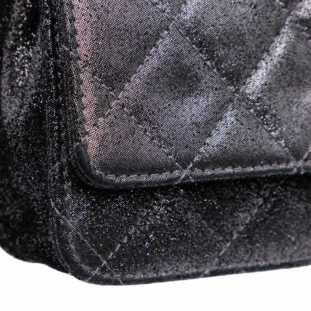 Chanel Quilted Iridescent Lambskin Tartan Button Wallet On Chain - Image 11