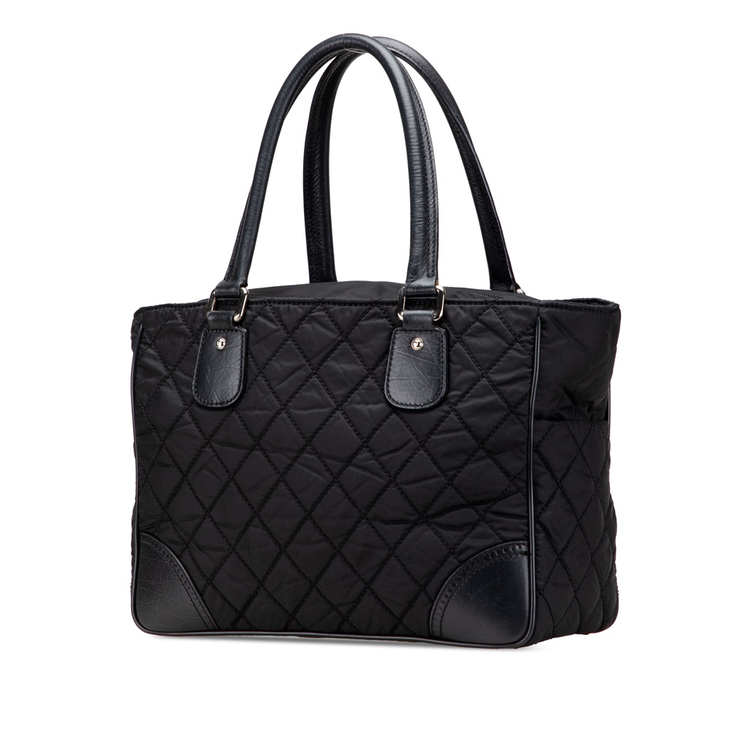 Chanel Paris New York Quilted Nylon Tote - Back view