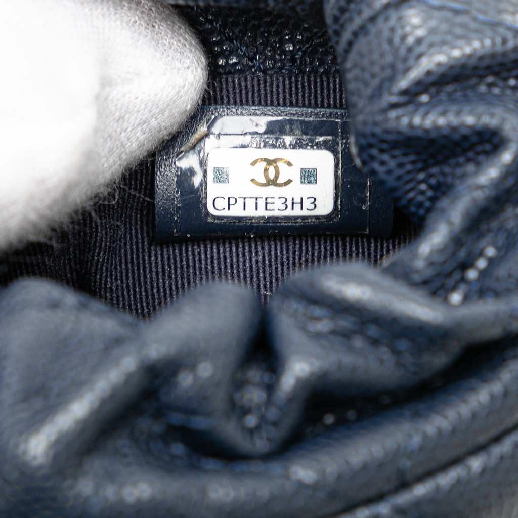 Chanel Mini Quilted Caviar Medallion Charms Drawstring Bucket Bag - Detail 1