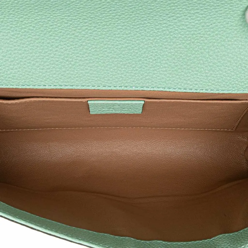 Gucci Small Leather Zumi Satchel Green Leather Good - Model View
