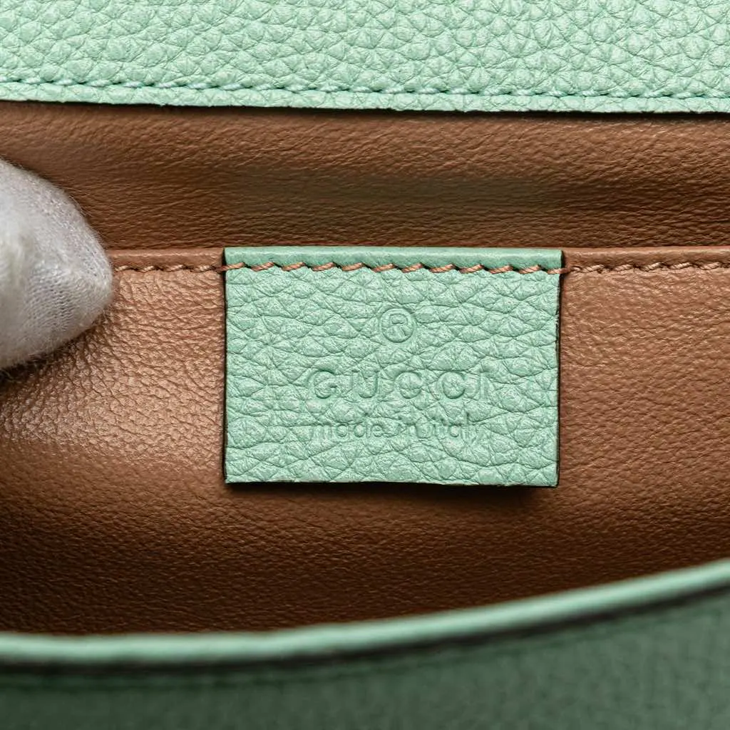Gucci Small Leather Zumi Satchel Green Leather Good - Box View