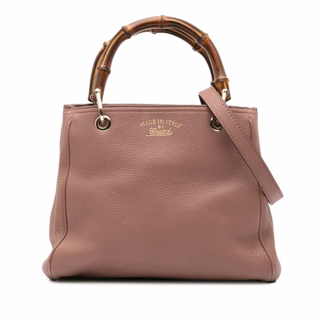 Gucci Small Calfskin Bamboo Shopper Satchel