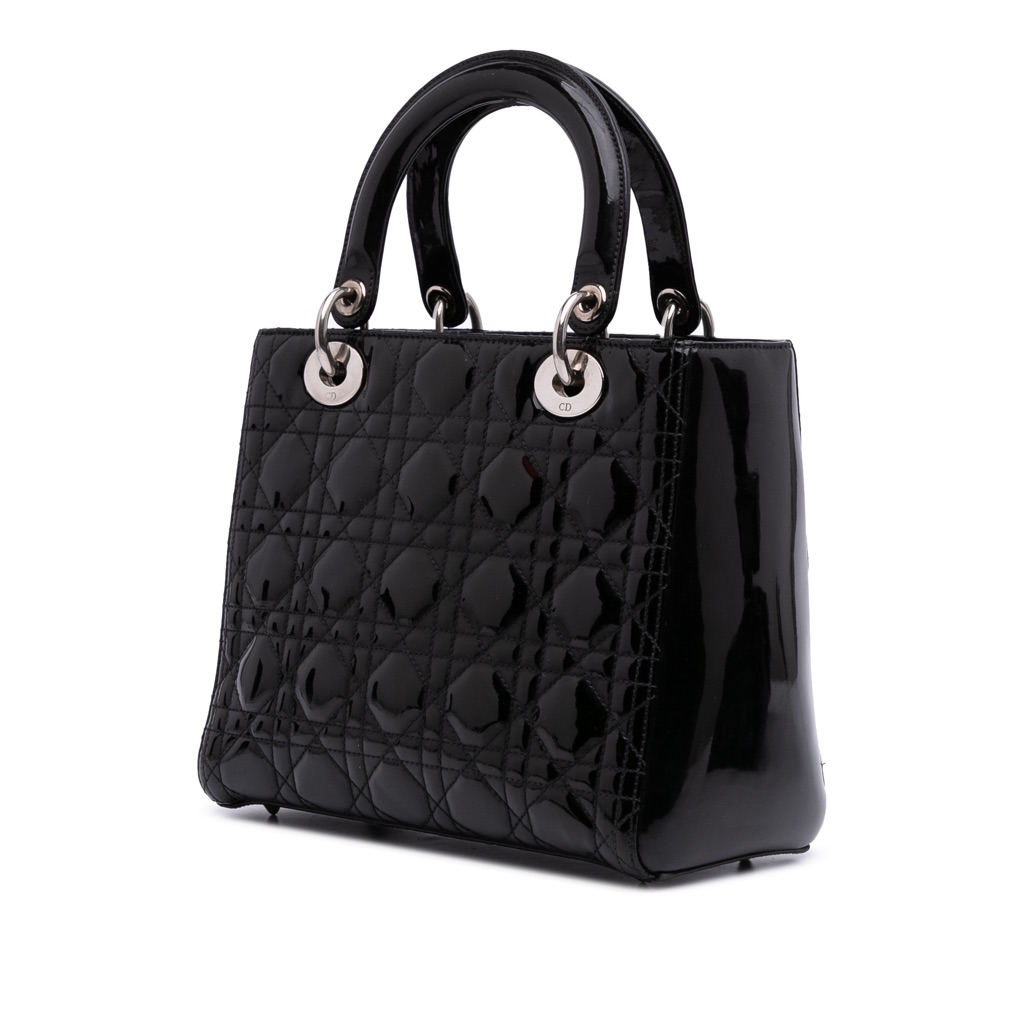 Dior Medium Patent Cannage Lady Dior - 2