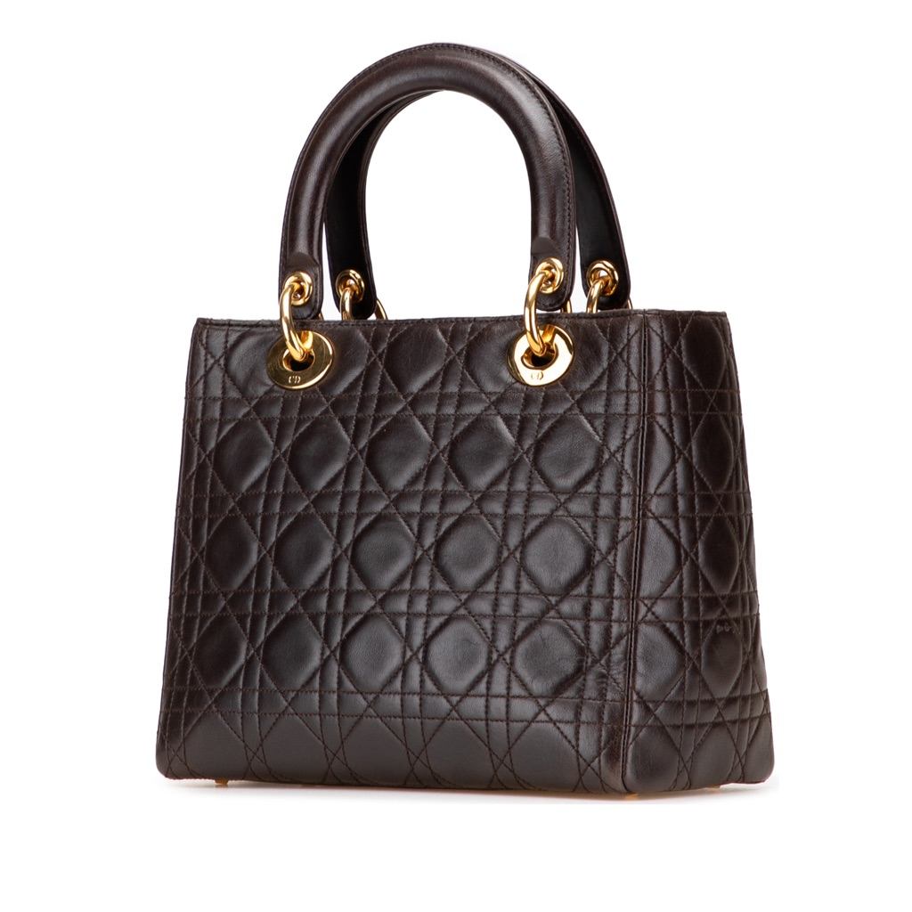 Dior Medium Lambskin Cannage Lady Dior - 2